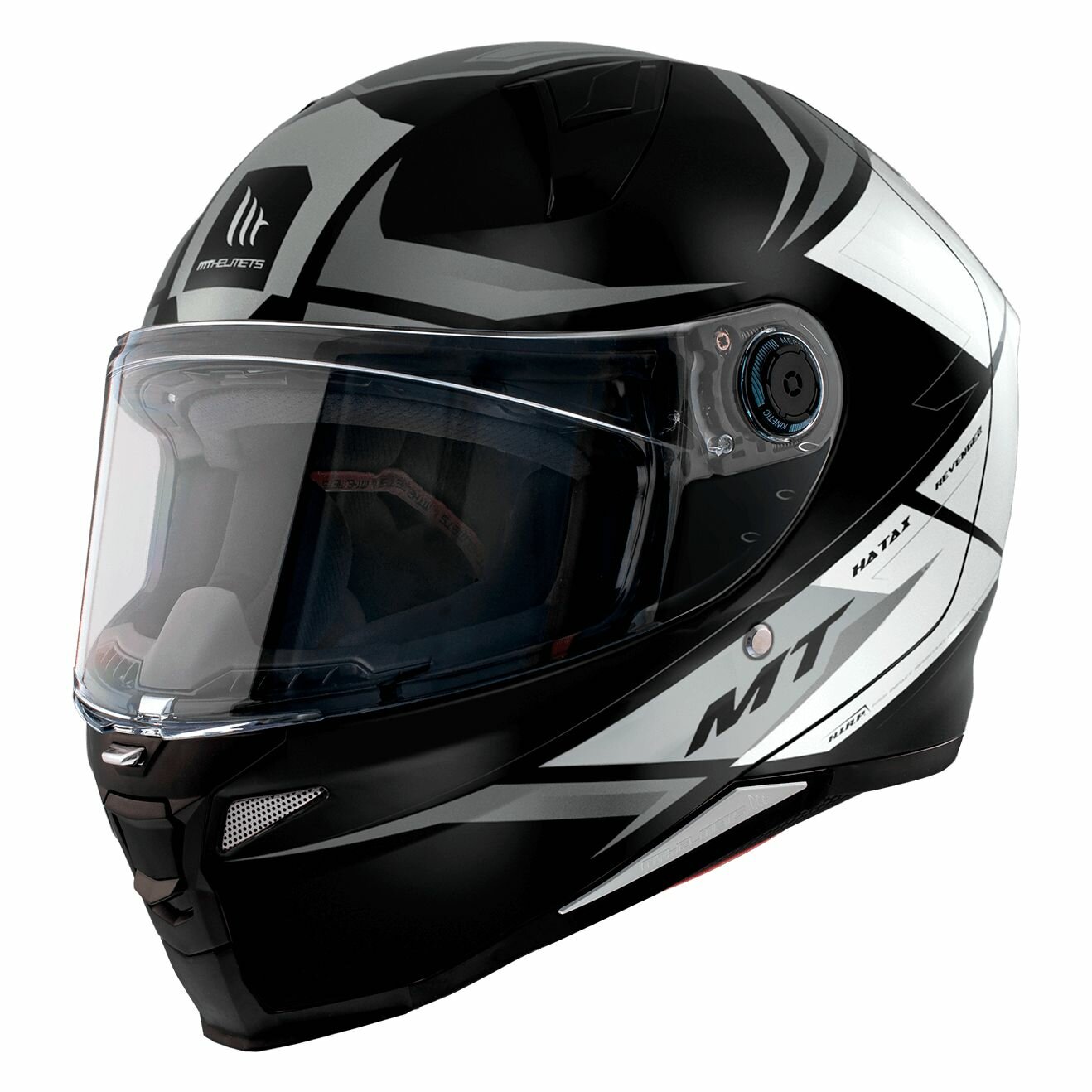 Шлем интеграл для мотоциклистов MT REVENGE 2 S HATAX Gloss Black White S мотоэкипировка мотозащита