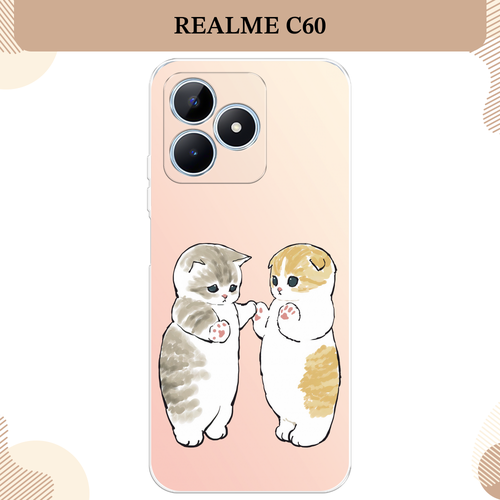 Силиконовый чехол Котята на Realme C60 / Реалми C60 силиконовый чехол на realme c60 реалми c60 пыльно розовые пионы