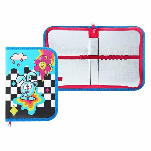 Пенал 1 секция 130 х 190 мм Hatber Смешарики ламинированный картон голубой NPn_44034 499₽