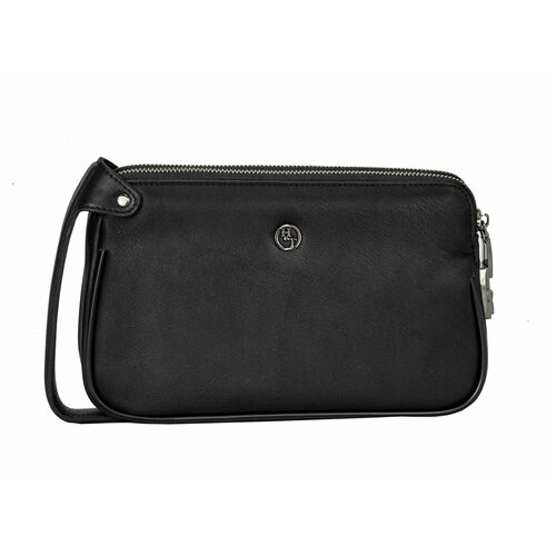 Сумка барсетка , фактура матовая, черный