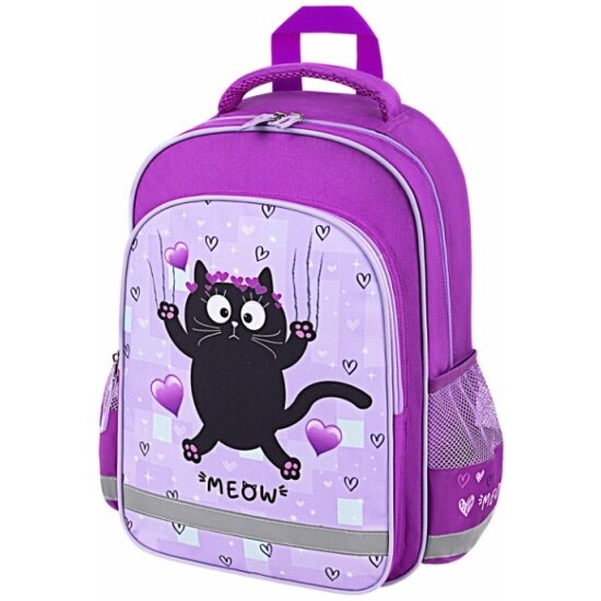 Рюкзак Пифагор 272082 SCHOOL 1 отделение 3 кармана Falling cat 38x28х14 см