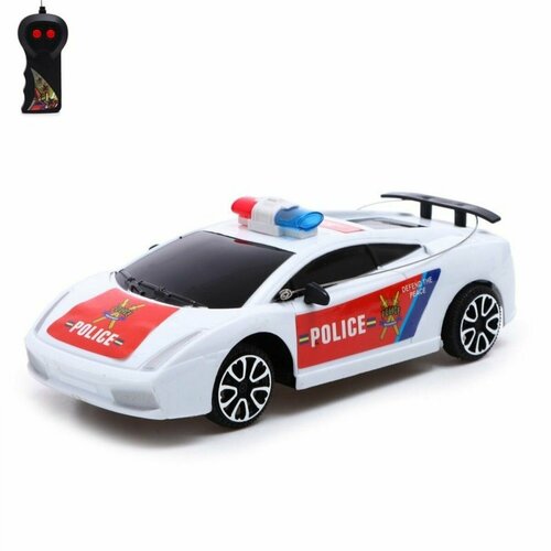 Машина радиоуправляемая Полицейский патруль , работает от батареек, цвет бело-красный машина радиоуправляемая полицейский патруль работает от батареек цвет бело красный