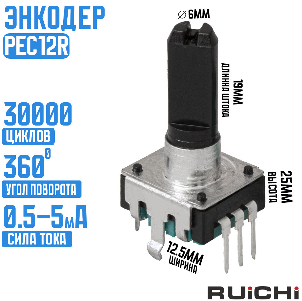 фото Энкодер PEC12R 24/24 20mm / RUICHI