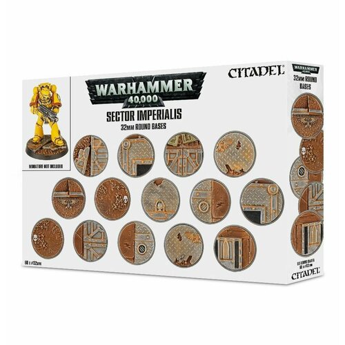 аксессуары games workshop sector imperialis 32mm round bases Набор подставок для миниатюр Warhammer 40000 - Sector Imperialis 32 mm Bases