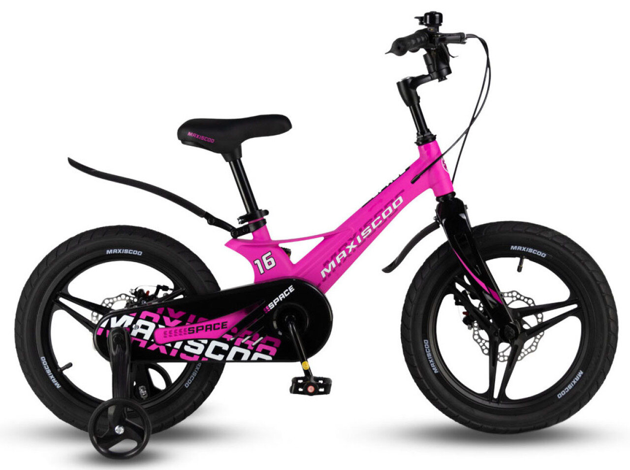 Детский велосипед Maxiscoo Space Deluxe 16" (2024) 16 Розовый (100-120 см)