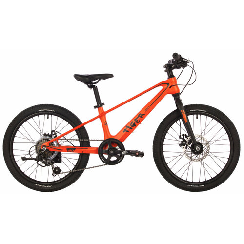 Детский велосипед Novatrack Tiger 20 (2024) 20 Оранжевый (115-128 см) детский велосипед novatrack lynx 20 2024 20 синий 115 128 см