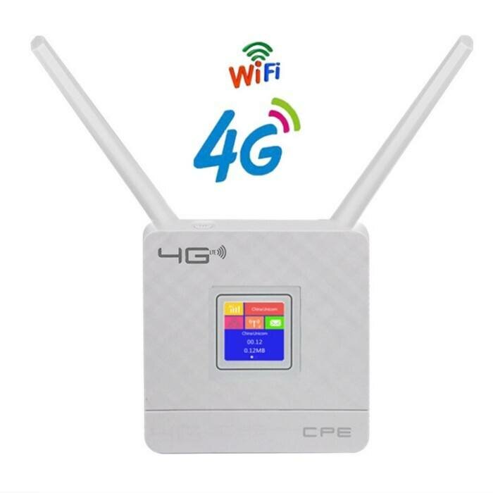 Wi-Fi-роутер с поддержкой сим-карт 4G, LTE, CPE, с двумя внешними антеннами/цветной дисплей / порт WAN/LAN / 2.4Ггц /