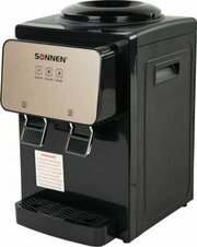 Кулер для воды SONNEN TSE-02BP, настольный, нагрев/охлаждение электронное, 2 крана, черный/бежевый, 455621