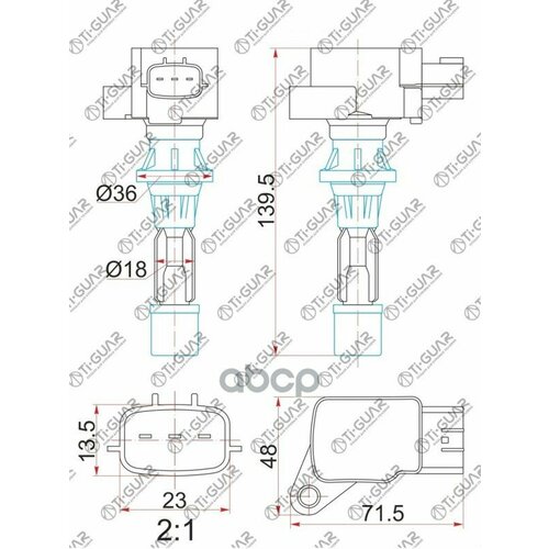 Катушка Зажигания Tg-L3g2-18-100B Ti-Guar Mazda 6 07-12Cx-7 07-12Mazda 3 08-13 Lf17L3-VdtL5-Ve Ti-Guar арт TGL3G218100B 4390₽