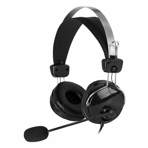 Наушники с микрофоном гарнитура A4TECH HU-7P проводные 2 м USB черные 1379906 513939 2408₽