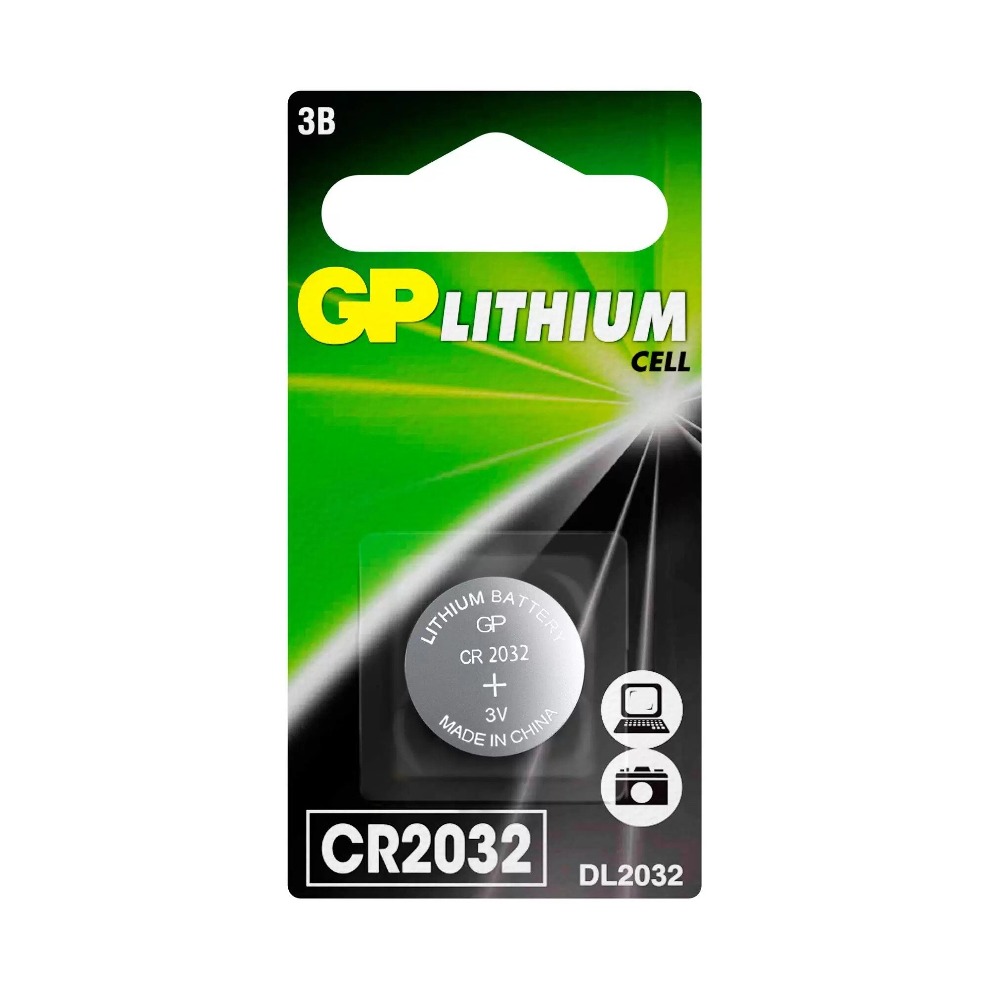 Батарейка GP CR2032 GPCR2032-7CR1, "таблетка", 1шт
