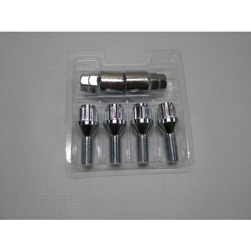 Болт колеса М12*1,5 H48/27 блистер (4 болта+2ключа) BMW, Opel, Peugeot 107, Citroen C1, Renault, SAAB, Toyota, VW (4 бо