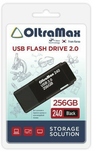 USB Flash накопитель 256Gb OltraMax 240 Black (OM-256GB-240-Black)