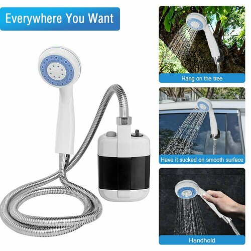 Походный переносной душ Portable Outdoor Shower с акуммулятором и USB зарядкой