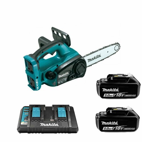 Аккумуляторная цепная пила Makita DUC302PT2 (18V, 2 x 5.0Ah, DC18RD на 2 порта)