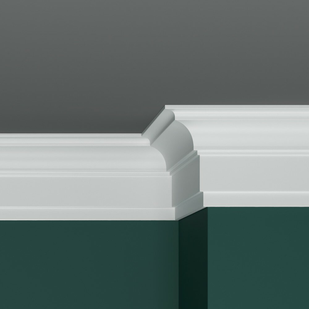 фото Потолочный плинтус (карниз) праймдекор R04-110