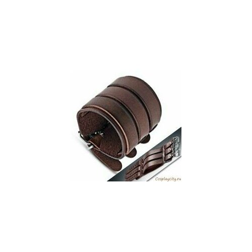 Жесткий браслет CosplaYcitY Мужской браслет широкий кожаный коричневый на руку 16 - 20 см - CosplaYcitY -, размер 18 см, размер one size, коричневый