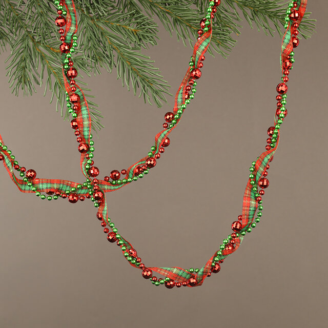 Бусы на елку Tartan Style 270 см