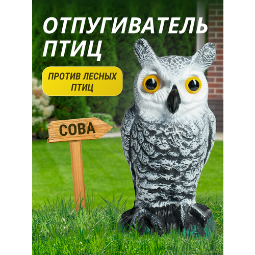 Отпугиватель птиц Ушастая сова 2021 реалистичный искатель птиц вращающаяся голова звук совы промыкатель приманка защита детской управление пугалка движение сада двор