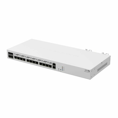 Маршрутизатор MikroTik Cloud Core Router 2116-12G-4S+ with Amazon Annapurna Labs Alpine v3 AL73400 CPU (16-cores, 2GHz per core), 16GB RAM, 4xSFP+ cage, 13xGbit LAN, M.2 PCIe slot, RouterOS L6, 1U rackmount case, D (CCR2116-12G-4S+)