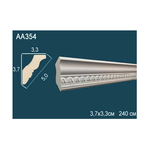 Карниз Perfect потолочный 33х37 мм плинтус полиуретановый под покраску AA 354-1 шт