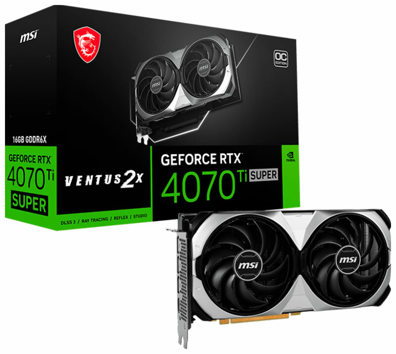 Видеокарта MSI GeForce RTX 4070 Ti SUPER 16G VENTUS 2X OC
