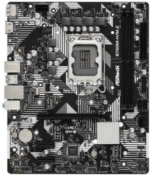 ASROCK B760M-H/M.2, LGA 1700, Intel B760, mATX, Ret