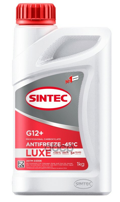 Антифриз Sintec Luxe Красный G12+ (-45) 1 Кг SINTEC арт. 990559