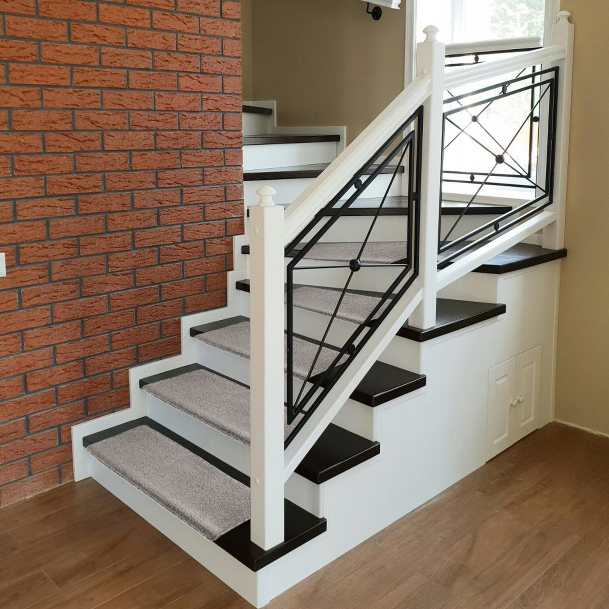 фото Коврик для ступеней полипропилен 30x75 см цвет серый