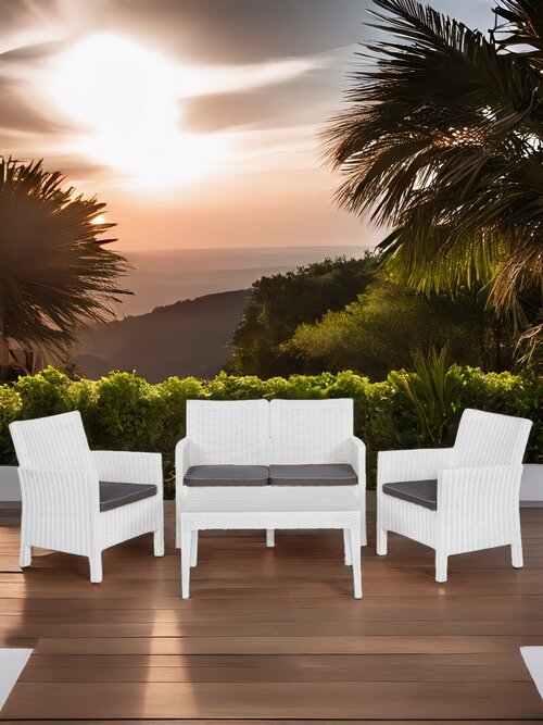 Набор мебели Nova 2-Seater Lounge для террасы PRIME цвет: белый