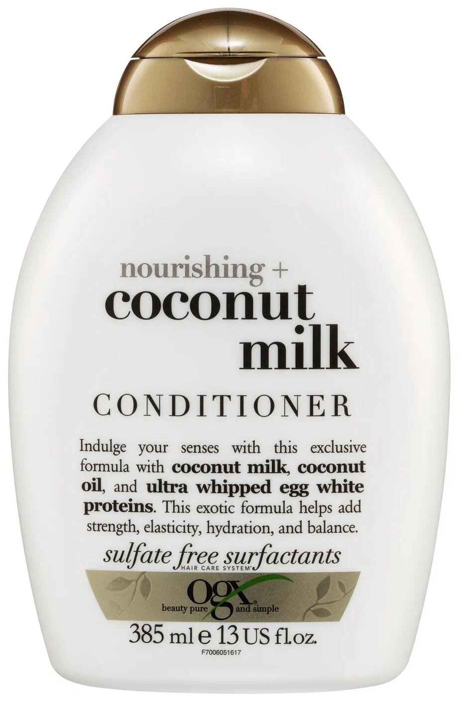 OGX кондиционер Nourishing+ Coconut Milk для поврежденных волос, 385 мл