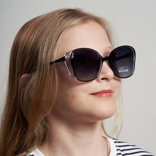 Солнцезащитные очки LEKE, синий, черный