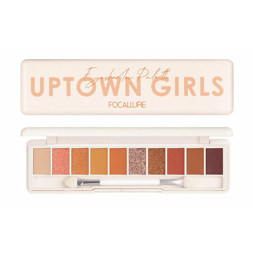 FOCALLURE Палетка теней для век Staymax 10 Color Eyeshadow Palette Up Town Girls, 10 г, 3