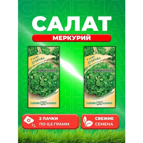 Салат листовой Меркурий, 0,5г, Гавриш, от автора(2уп)