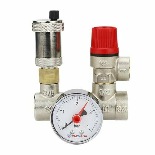 фото Группа безопасности котла Varmega VM162 - 1" (для систем отопления до 50 кВт, без теплоизоляции)