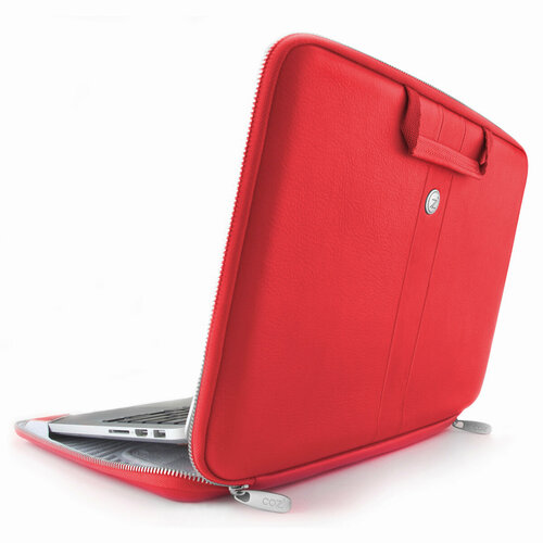 Чехол Cozistyle противоударный кожаный для 15" и 16" Pro MacBook с подставкой Smart Sleeve Red 370x250x20 CLNR1505