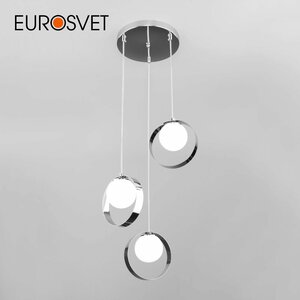 Подвесной акцентный светильник Eurosvet Dublin 50205/3 хром, 3 плафона, IP20