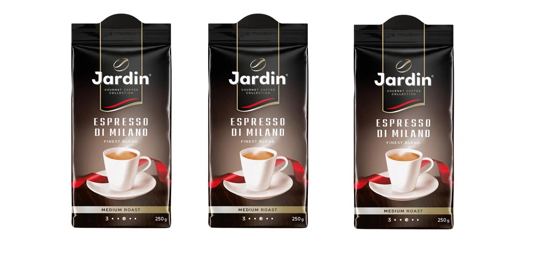 Кофе Jardin, Espresso di Milano, молотый, 250 г, 3 уп