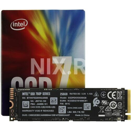 SSD Intel 760p SSDPEKKW256G8XT