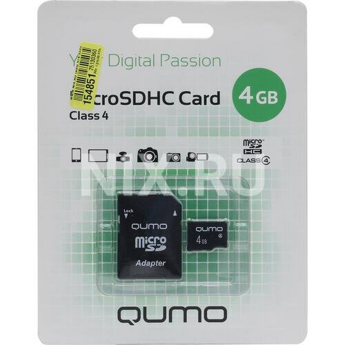 SD карта Qumo QM4GMICSDHC4