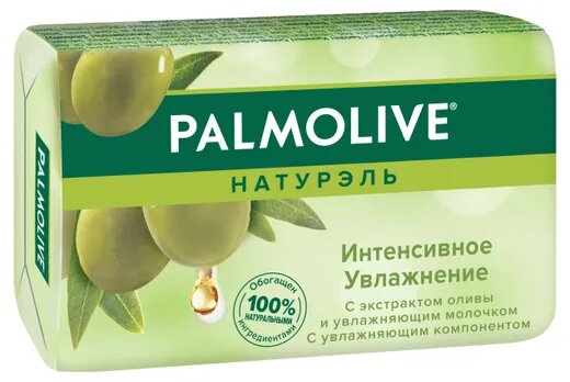 Туалетное мыло Palmolive Натурэль Интенсивное увлажнение с экстрактом оливы и увлажняющим молочком, 90 г