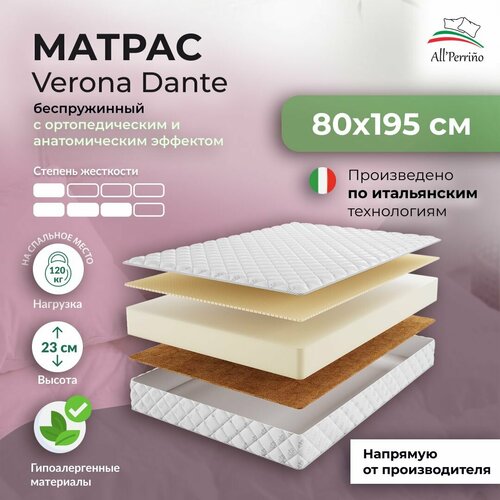 Матрас All'Perrino Verona Dante беспружинный 21 80х195