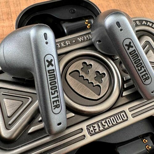 Беспроводные наушники - спинер в металлическом кейсе Dmooster D15 Серебристый 7000₽