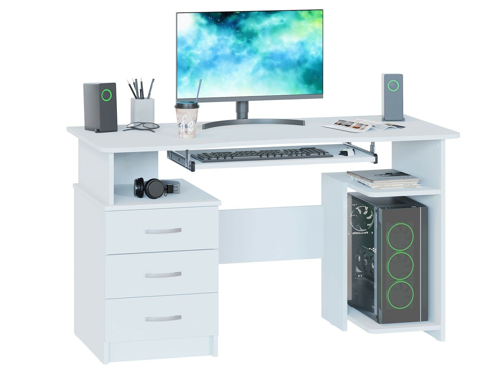 фото Стол компьютерный Сокол КСТ-08.1 Белый 4