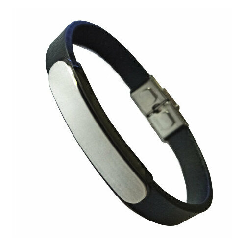 Браслет Anikom, размер 21 см, серебристый, черный