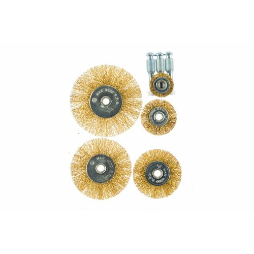 Набор щеток-крацовок 5шт-плоские d-2540506070мм 480₽