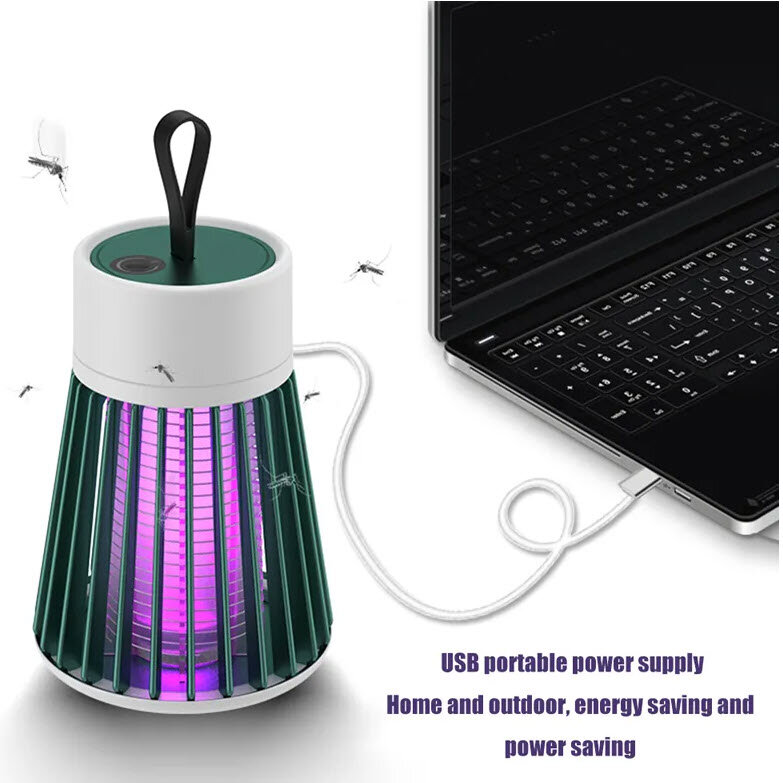 Антимоскитные Лампы Xiaomi Лампа-ловушка для комаров "Electric shock", серая, без отдушек, 1 шт