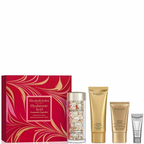Подарочный набор антивозрастной косметики для лица с керамидами Elizabeth Arden Plump with a Twist Hyaluronic Acid Ceramide Capsules 60-Piece Gift Set 23490₽