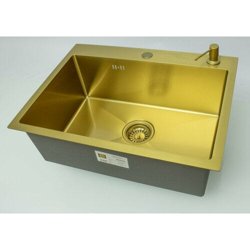 Мойка нерж 60х45 МАТ Золото с дозатором HANSEN HS60045-S 14100₽