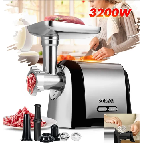 Электрическая профессиональная мясорубка мощная мясорубка для дома 3200W 8933₽
